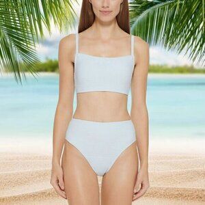 Dkny Textured Bikini Set - Light Blue